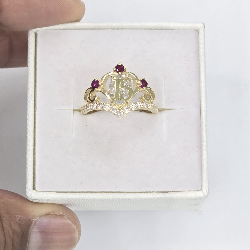 10kt Real Gold Quincenera Ring For Women